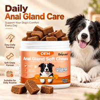 Friandises à Mâcher Tendres pour Chiens : Soutien des Glandes Anales, Fibres de Citrouille, Bien-être Digestif, Nutrition Probiotique, Qualité des Selles, Saveur Poulet, OEM