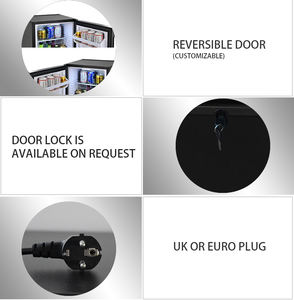 Présentoir de porte en verre simple <span class=keywords><strong>Petit</strong></span> réfrigérateur Fournisseur Ventes Mini réfrigérateur de bar portable de 40L pour hôtel et chocolat avec congélateur - Product Image 6