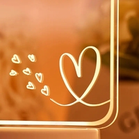 La industria que vende 100mm X40 mm 3D Night Led Night Light Base Message Board Note Board Dry Erase Panel 3D Lámpara acrílica