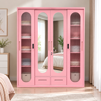 Armoires métalliques simples, armoire en fer personnalisée et économique, armoire de couple, placard, armoire de chambre en métal