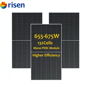 上升中国工厂21.7% 太阳能板价格655W 660W屋顶太阳能电池板