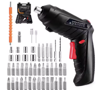 Perceuse-visseuse électrique sans fil 3,6 V CC avec batterie au lithium 1300 mAh, vitesse variable, couple de 32 Nm, mandrin 1/4, 500 W, pour bricolage