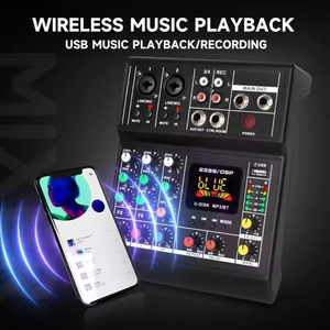Professional Small <b>Bluetooth</b> Mixer Reverb Effect <b>Microphone</b> for Karaoke Stage Audio Sound Cards Mixers - Product Image 4