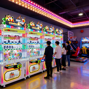 Máquina de Juego de Rodillos de Bolas Basada en Habilidades, Prueba de Tiempo para Ganar Premios Codificados por Colores, Trofeos, Máquina de Juego Mecánica que Funciona con Monedas - Product Image 3