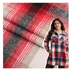 CVC Fil Teint Vérifier Flanelle Matériel Tartan Tissu 100% Polyester Durable Ecosse Plaid Tissu Tartan pour Tenue Décontractée - Product Image 2