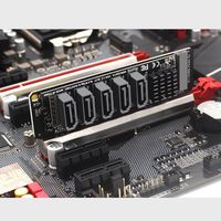 M.2 NVMe PCI-E X4 X8 X16 à pour SATA 5 Port Adaptateur Carte Riser Compatible avec pour SATA III 6 GB/S en Stock