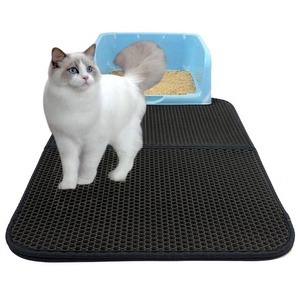 Motif solide imperméable Double couche EVA tapis sable recueillir maison propre litière pour chat attraper empêche les sols désordonnés anti-éclaboussures - Product Image 6