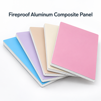 Panneau composite en aluminium ignifuge de couleur champagne, revêtu de PE, 4x8 pieds, pour murs décoratifs en magasin