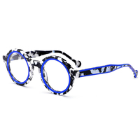 Monture de lunettes de vue Omelle pour jeunes, légère, en acétate, ronde, à monture complète, protection UV400, finition brillante naturelle, lunettes de lecture