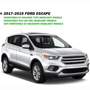 Phare avant de voiture halogène avec feux de jour à LED pour Ford Escape 2017 2018 2019 - Product Image 4