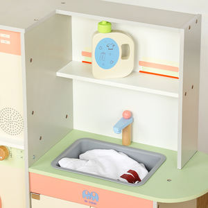 Juguete Educativo <span class=keywords><strong>de</strong></span> Madera para Niños, Lavadora <span class=keywords><strong>de</strong></span> Simulación, Juego <span class=keywords><strong>de</strong></span> Imitación, Ejercicio <span class=keywords><strong>de</strong></span> Habilidades para la Vida - Product Image 3