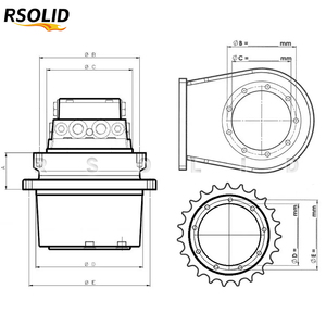Motor de Traslación Final Rsoliddiesel DX10Z para Excavadora Hidráulica, Repuestos para Maquinaria de Construcción D722 - Product Image 4