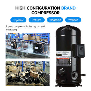 Macchina per il ghiaccio automatica commerciale di fabbricazione personalizzata Modulare refrigeratore d'aria 50-135kg blocco Cube componente del nucleo del compressore di stoccaggio del ghiaccio - Product Image 3