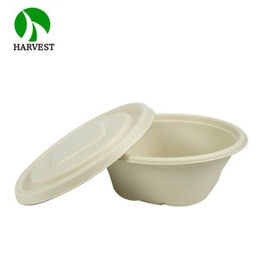 Bols alimentaires jetables en papier kraft biodégradable à paroi simple, ronds, 750 ml, compatibles micro-ondes - Product Image 1