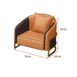 Sofá Moderno de Lujo Ligero para Sala de Recepción, Sala de Estar, Sillón, Sofá de Cuero - Product Image 5