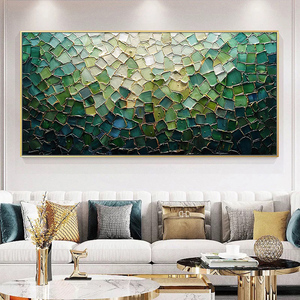 Coltello a blocchi astratto colorato pittura a olio su tela moderna classica fatta a mano <span class=keywords><strong>Poster</strong></span> arte <span class=keywords><strong>da</strong></span> parete per <span class=keywords><strong>soggiorno</strong></span> decorazioni per la casa senza cornice - Product Image 1