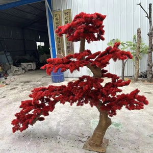 Cao cấp tùy chỉnh nhân tạo thông chúc mừng thông đỏ phong đỏ cây giả hạ cánh trang trí cảnh quan - Product Image 4