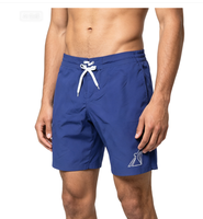 Shorts de surf pour hommes à séchage rapide avec cordon de serrage, taille mi-haute, motif uni – En stock