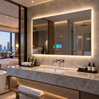 Miroir intelligent pour projets immobiliers, solution moderne pour salles de bain d'appartements de luxe et de complexes résidentiels
