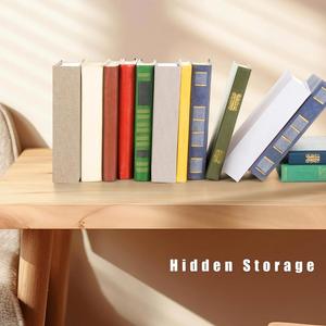 Linen Fabric Cover Cardboard Modern Rectangular Organizer Decorative Faux <b>Book</b> Storage <b>Box</b> DIY Craft Paper - Product Image 3