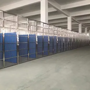 Commerciale in acciaio inox indoor lusso grande veterinario professionale veterinario cane cucciolo animale canino canile gabbie d'imbarco hotel