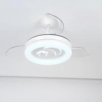Ventilateur de plafond décoratif LED haut de gamme avec moteur silencieux pour salle de bain, design moderne, projets résidentiels de luxe