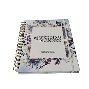 Agenda de mariage personnalisé avec impression couleur, couverture en PP avec dorure à chaud, reliure spirale, cadeau pour la mariée, journal d'agenda - Product Image 2