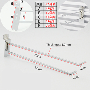 Support d'affichage en carton avec crochets de suspension, crochets métalliques double ligne en acier au carbone chromé pour étiquettes de prix de ceintures - Product Image 5
