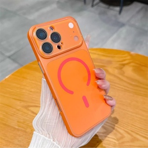 เคสโทรศัพท์สุดหรู 17 แบบสำหรับ iPhone 13 14 15 16 17 Pro Max พร้อมฟิล์มกระจกป้องกันเลนส์ รองรับการชาร์จแบบแม่เหล็ก - Product Image 1