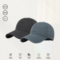 Casquette de baseball surdimensionnée respirante, séchage rapide, protection UV, maille, calotte souple, personnalisable avec logo, pour hommes et femmes