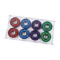 Custom Package Anodized 608RS ABEC-7 Chrome Steel Deep Groove Double Row Skateboard Bearings