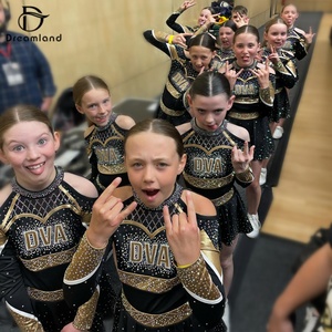 Livraison rapide quantité minimale de commande bas Cheer uniforme brillant strass pom-pom girl tenue personnalisée femmes Cheerleading uniforme <span class=keywords><strong>jupe</strong></span> - Product Image 2