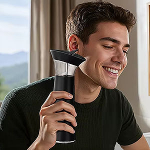 Kit de limpieza de oídos eléctrico portátil con tanque dual separado, resistente al agua, elegible para FSA/HSA, ergonómico, para cuidado personal en casa - Product Image 1