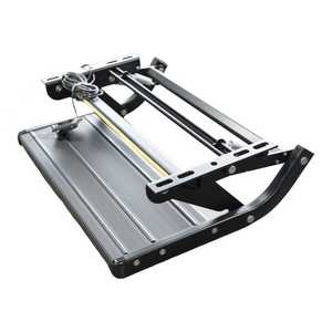 Marches de camping-car pliables manuelles noires ou argentées personnalisables avec bande lumineuse LED 12V Marches rétractables en alliage d'aluminium 1 étape - Product Image 1