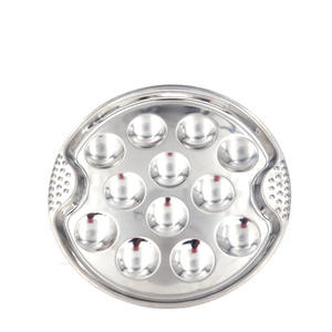 Plateau de cuisson en acier inoxydable, <span class=keywords><strong>12</strong></span> <span class=keywords><strong>trous</strong></span>, assiette <span class=keywords><strong>à</strong></span> carillons, plat <span class=keywords><strong>à</strong></span> Escargot torréfié conque <span class=keywords><strong>à</strong></span> vis, vente en gros 1 pièce - Product Image 3