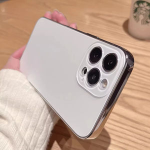 Luxury AG Glass Phone Case para iPhone 15 Pro Max Nuevo lanzamiento con protección de lente de cristal y borde galvanizado - Product Image 3