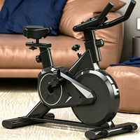 Vélo d'appartement à résistance magnétique avec transmission par courroie, support tablette inclus, pour entraînement complet à domicile