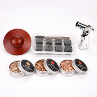 Kit de fumage pour cocktails Jianxin YZQ-039, coffret en bois, torche, glaçons, copeaux de bois, accessoires de bar, ensemble cadeau, ensembles de snacks pour cocktails