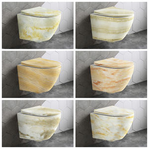 Inodoro de Porcelana sin Borde, Montado en la Pared, de Fabricación Exquisita, para Baño - Product Image 4