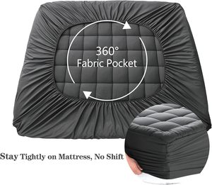 100% algodón edredón colchón almohadilla relleno <span class=keywords><strong>cama</strong></span> gruesa Protector transpirable para el hogar - Product Image 4