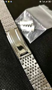 <span class=keywords><strong>Bracelet</strong></span> de montre en métal 904L, 18 mm, 19 mm, 20 mm, extrémités courbées, acier inoxydable massif, <span class=keywords><strong>bracelet</strong></span> à 9 maillons pour montre <span class=keywords><strong>Omega</strong></span> - Product Image 2
