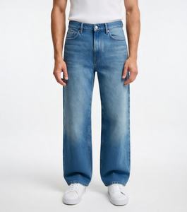 กางเกงยีนส์เดนิมทรงตรงสีฟ้าอ่อนเอวกลางสำหรับผู้ชาย ยี่ห้ออเมริกันอีเกิล รุ่นวังเชง เหมาะสำหรับใส่ลำลองในชีวิตประจำวัน - Product Image 5