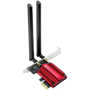 สำหรับ PCIE <span class=keywords><strong>WiFi</strong></span> <span class=keywords><strong>6</strong></span> การ์ดเครือข่ายไร้สายไตรแบนด์ <span class=keywords><strong>AX210</strong></span> 6G กิกะบิตความเร็วสูง BT 5.3 อะแดปเตอร์ไร้สายสำหรับเดสก์ท็อป - Product Image 1