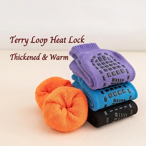 Chaussettes thermiques antidérapantes pour enfants et adultes, chaussettes d'hiver personnalisables antidérapantes avec doublure en polaire épaisse, chaussettes personnalisées - Product Image 3