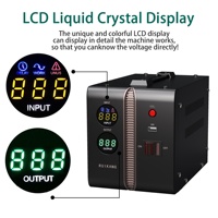Prix usine 1KVA 1000va 2KVA 3KVA 5000VA LCD monophasé AC 220V régulateur de tension automatique de bureau stabilisateurs stables