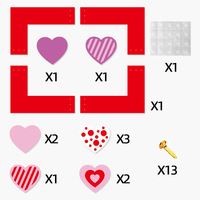 Cadres photo DAMAI Saint-Valentin et mariage, en forme de petits animaux, en papier, pour décoration de fête, ornement romantique et doux