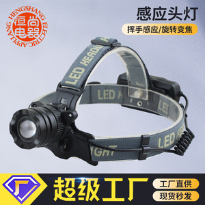 Lampe frontale LED T6 rechargeable, étanche, rotative, avec zoom, pour la pêche en plein air, V36 - Product Image 5