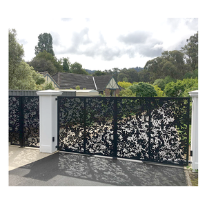 Valla <span class=keywords><strong>de</strong></span> aluminio recubierta <span class=keywords><strong>de</strong></span> polvo Valla <span class=keywords><strong>de</strong></span> jardín frontal exterior Valla <span class=keywords><strong>de</strong></span> entrada oscilante deslizante Celosía - Product Image 5