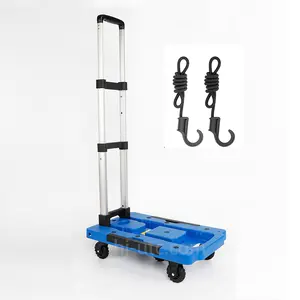 7 Wheels Push Hand Truck Trolley Hand Collapsible Trolley Dolly Luggage Cart Small Folding Hand Truck