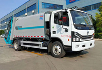 Camion compacteur de déchets Dongfeng, petit modèle 4x2, 10 m, diesel, boîte de vitesses manuelle, compression hydraulique